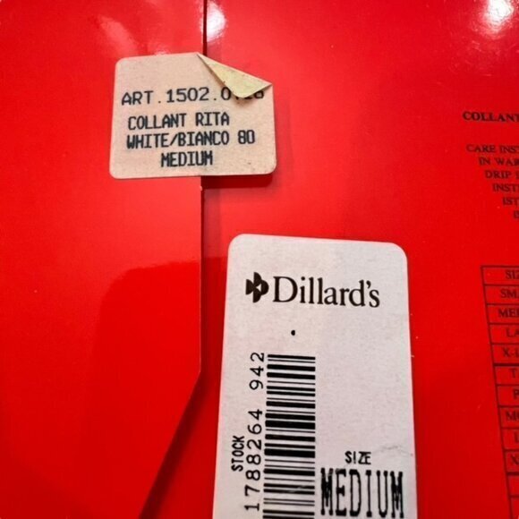 Dolci Calze Nylon Pantyhose Art 1502 0716 Collant Rita WHITE Bianco 80 MED Italy - Picture 3 of 4
